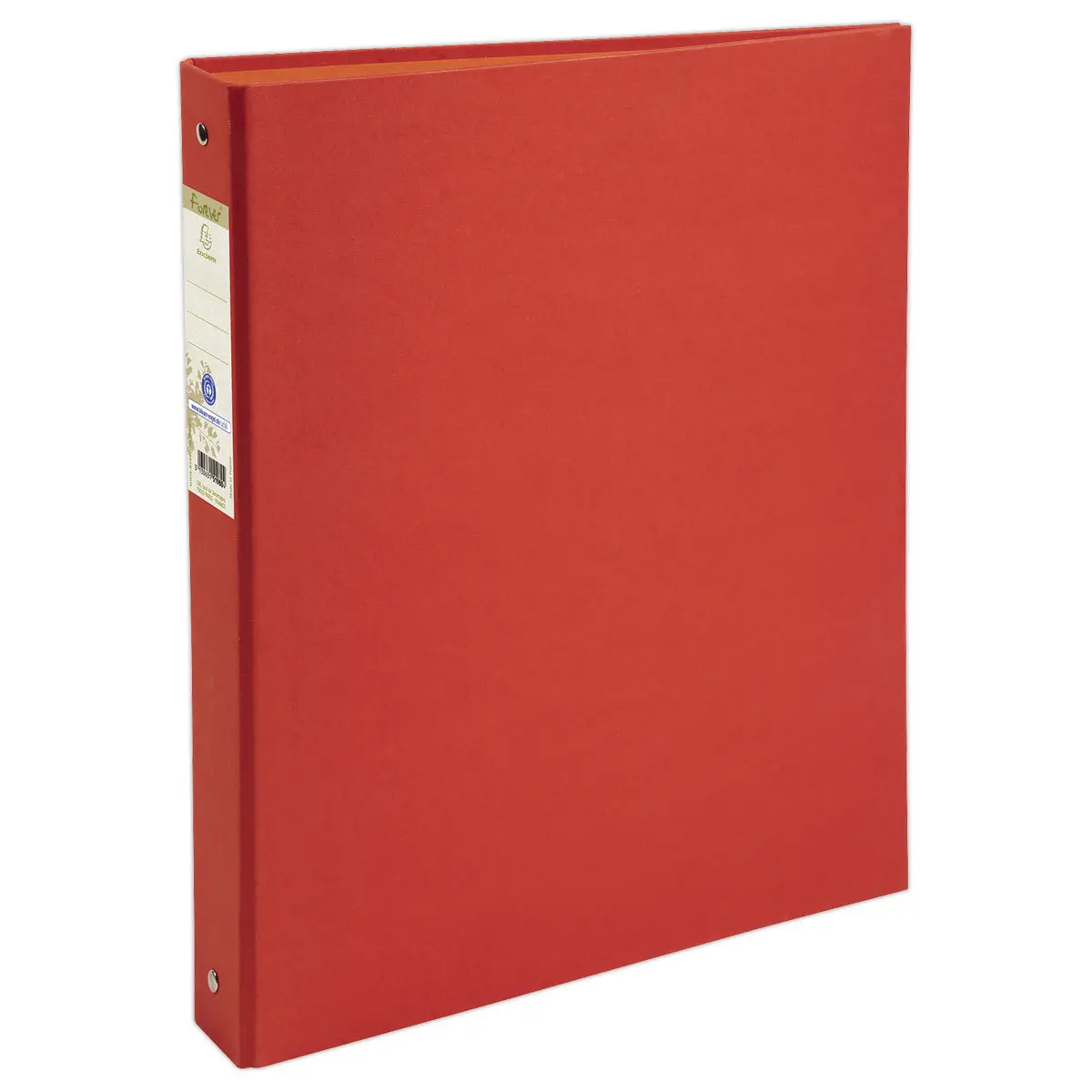 Gerecycleerde mappen 4 ringen FOREVER - Rug 4 cm - rood - EXACOMPTA 