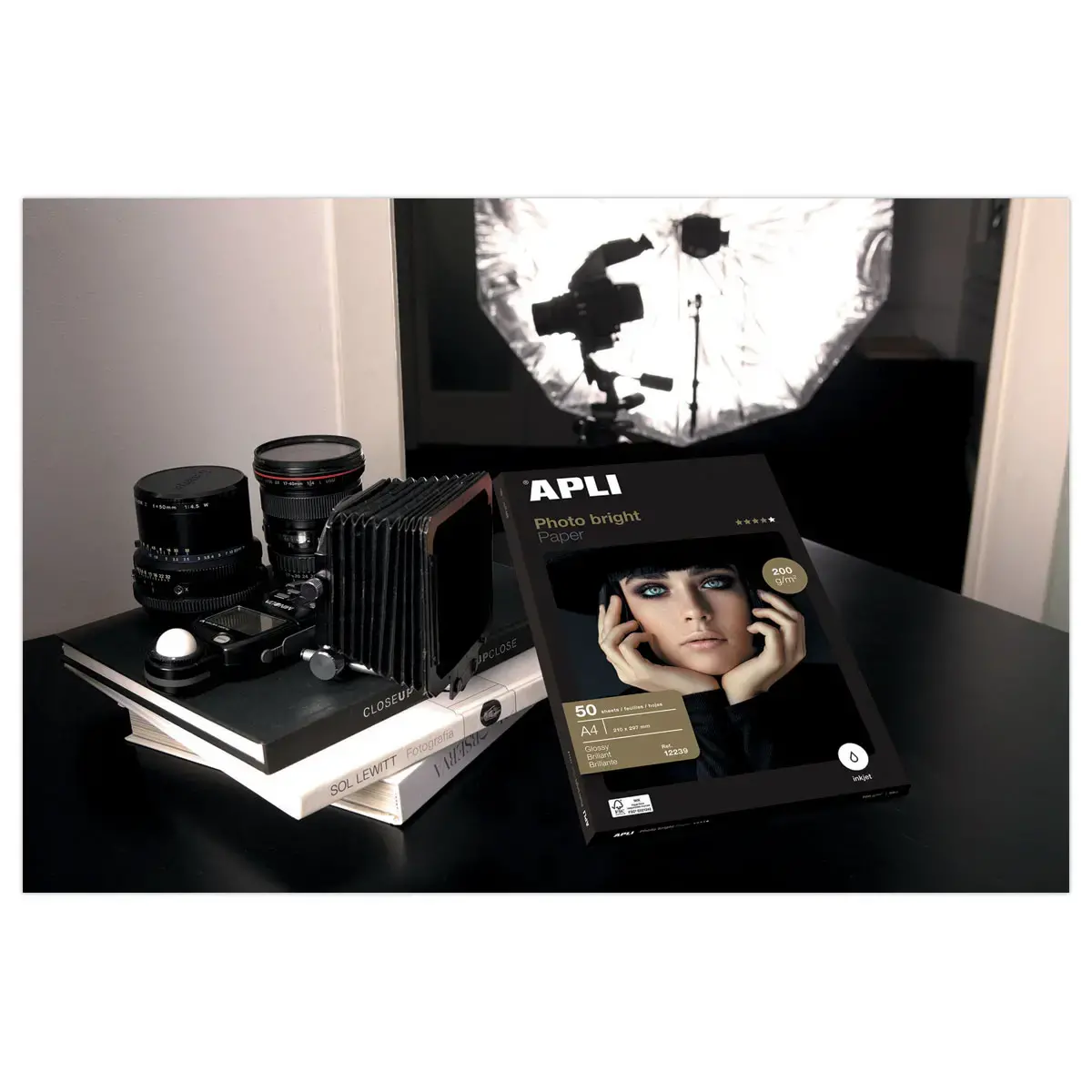 50 Fotopapier APLI Photobright A4-formaat 200 g glanzend