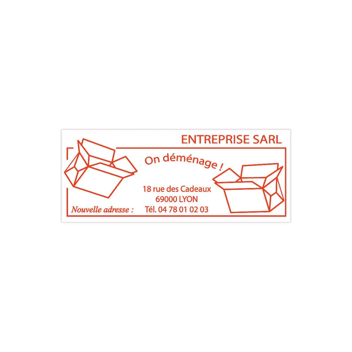 Rode stempel PRINTY 4915 rode inkt- 7 regels