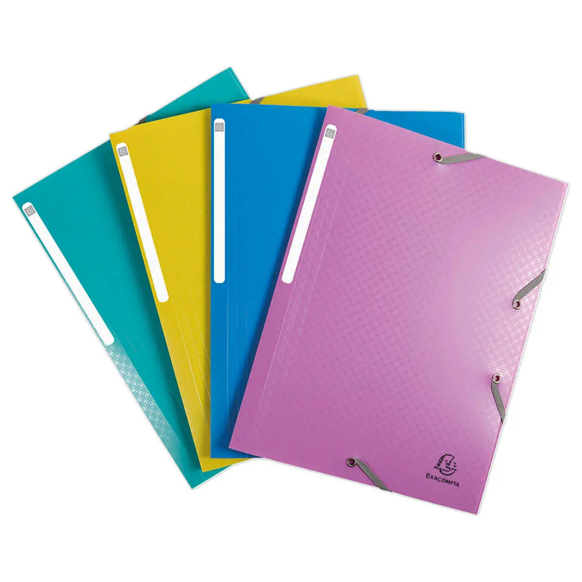 4 Map met elastiek 3 flappen - PP Forever Young - verschillende kleuren - EXACOMPTA