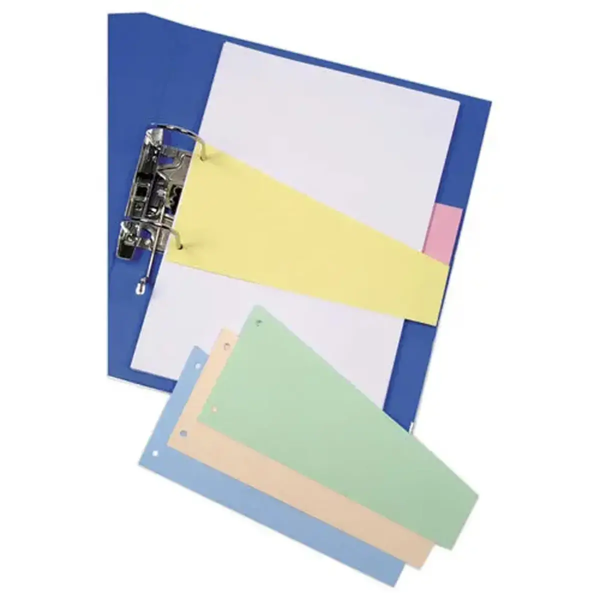 60 Trapeziumvormige tabbladen - Diverse pastelkleuren