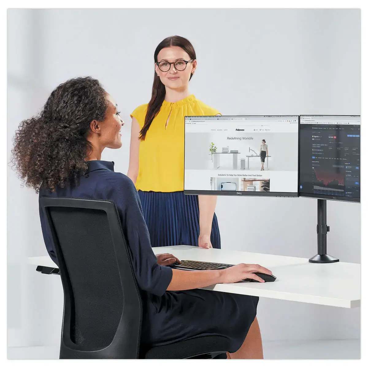 Monitorarm Reflex Fellowes - voor dubbel scherm