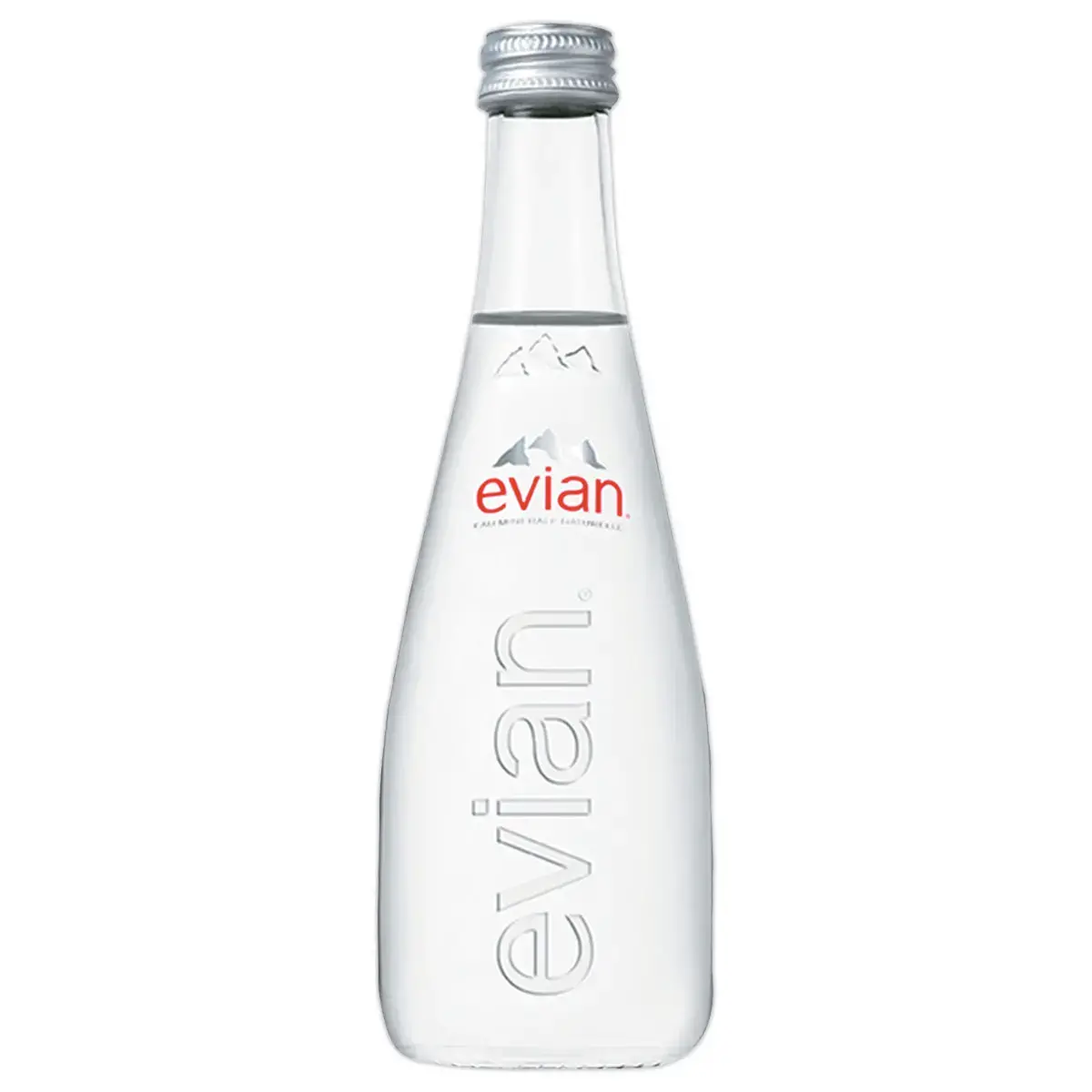 20 Flessen Evian in glas - 33 cl