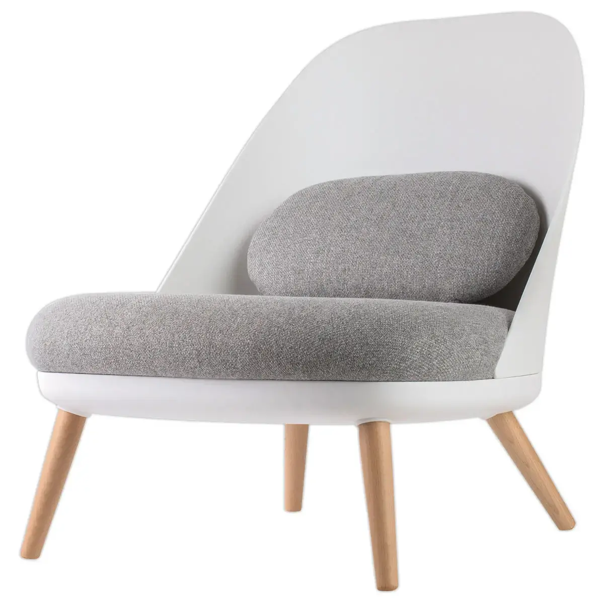 Fauteuil COCOON Wit / Grijs Geassembleerd