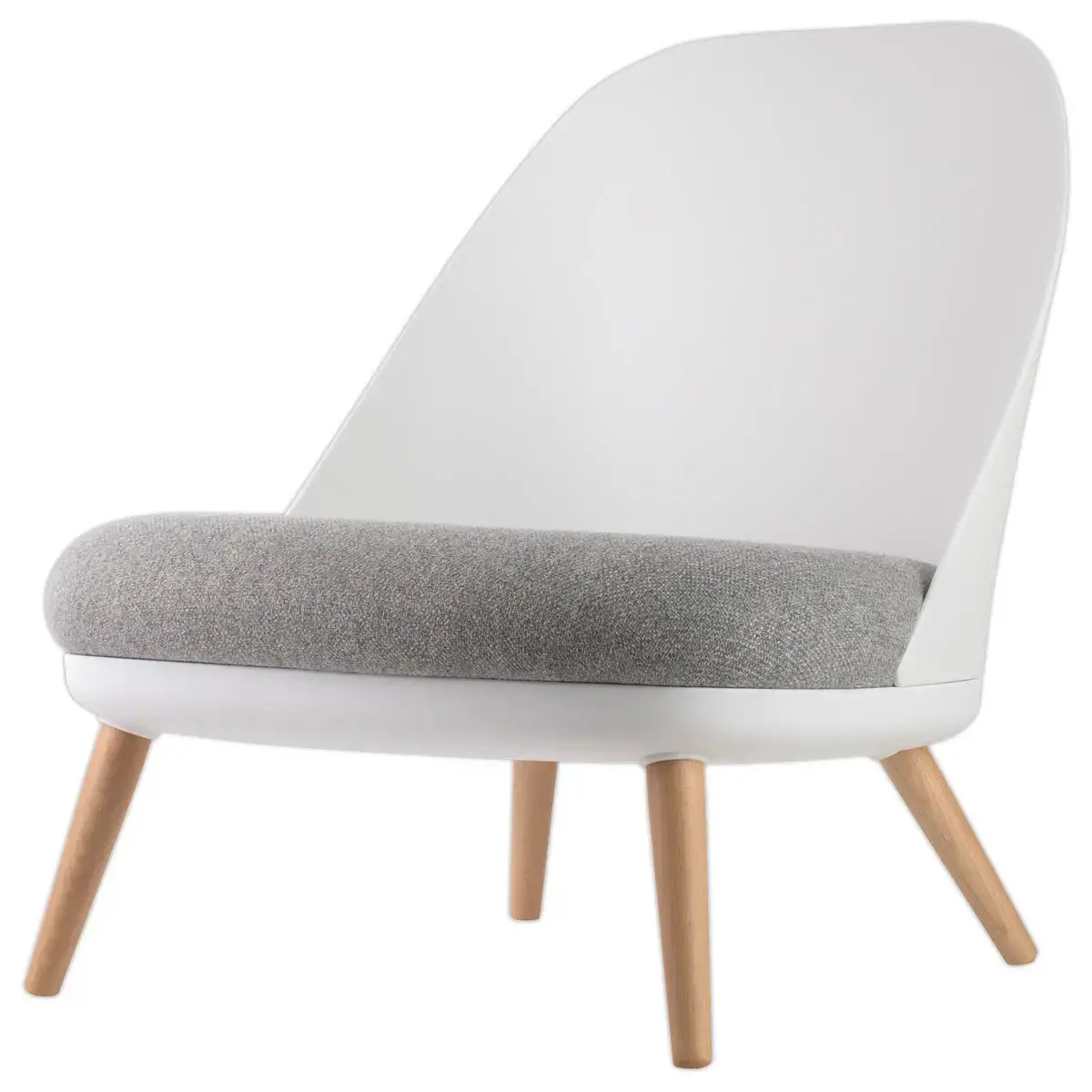 Fauteuil COCOON Wit / Grijs Geassembleerd