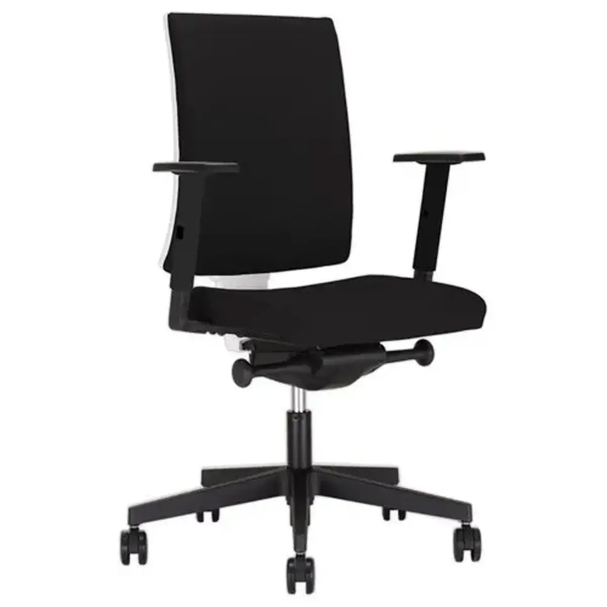 NAVIGO zitplaats synchroon witte schaal - stof en 4D armsteunen zwart gemonteerd