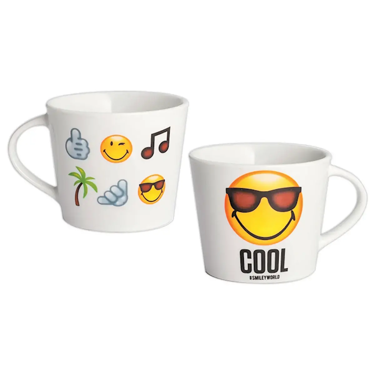6 Porseleinen mokken 40 cl - Bijpassende decoraties