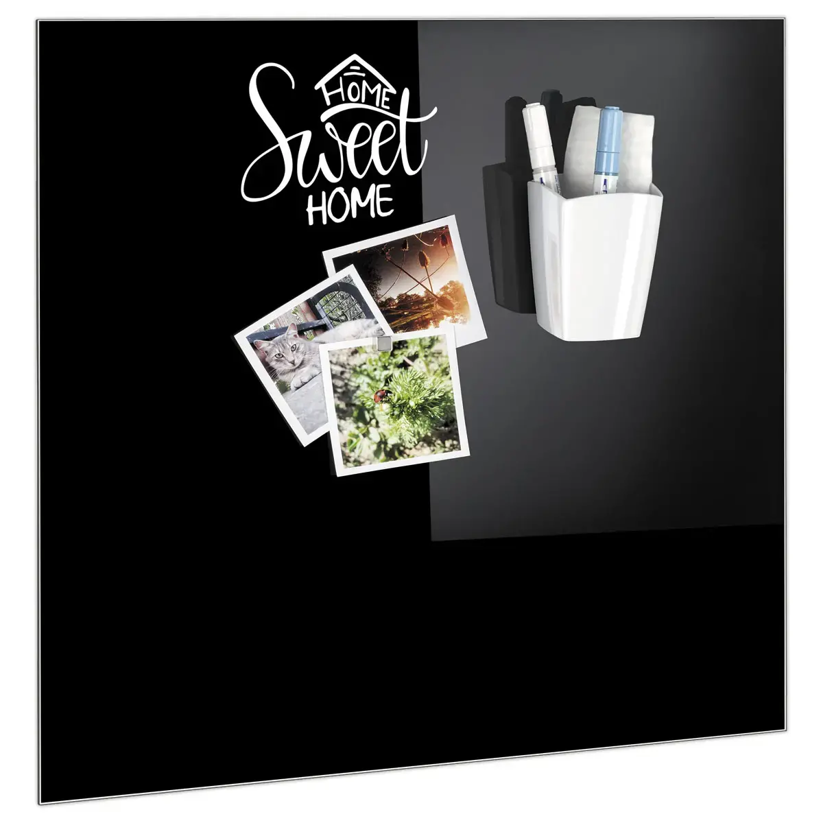 Witte magnetische penhouder voor glazen bord 