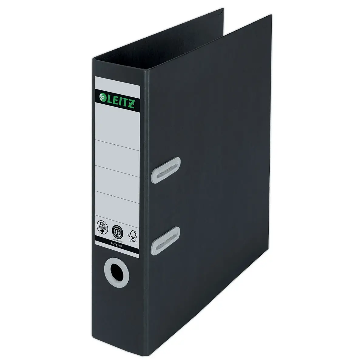 Ordner met hefboom 180&deg; gerecycleerd A4 - Rug 8 cm - Zwart - LEITZ 