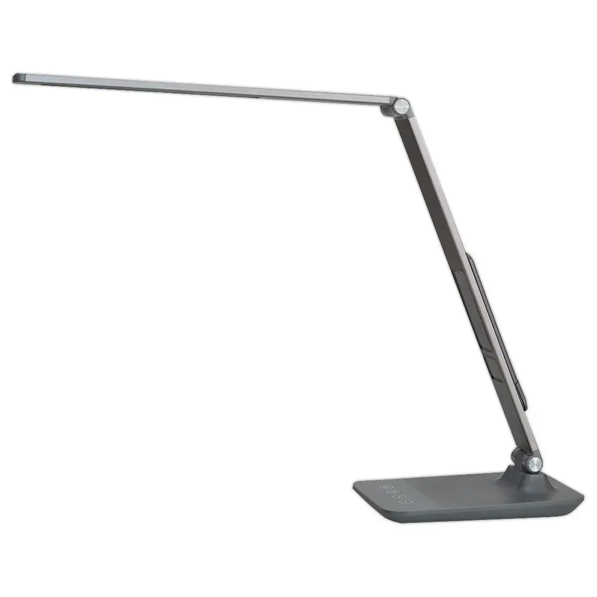Multifunctionele LED-lamp - USB-poort en digitale display - Antraciet