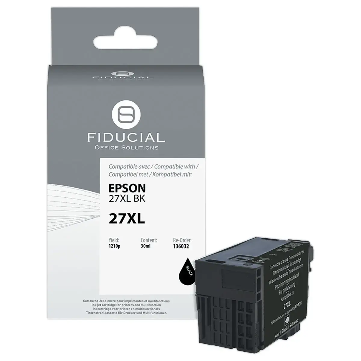 Cartridge Epson 27XL zwart compatibel FIDUCIAL 