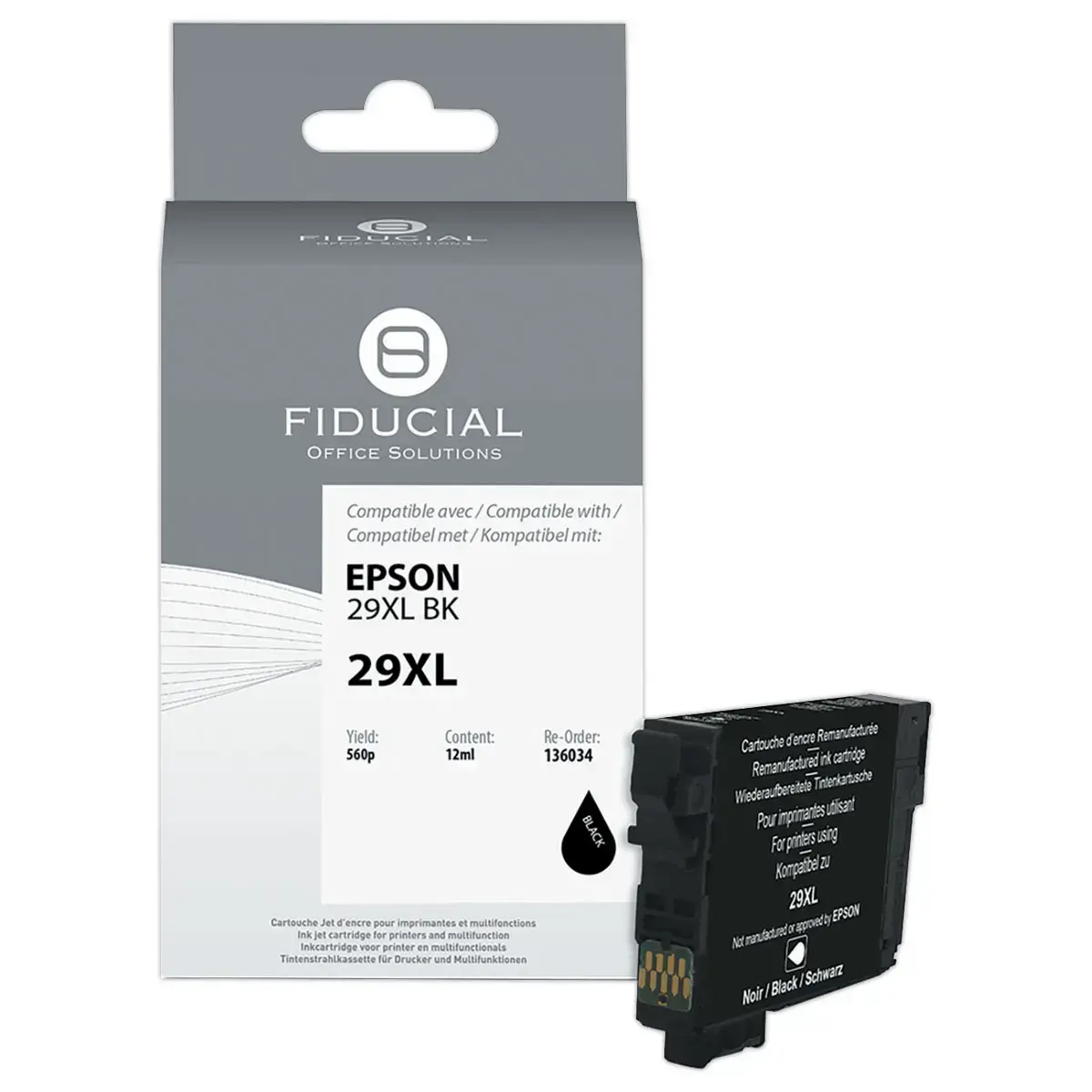 Cartridge Epson 29XL zwart compatibel FIDUCIAL