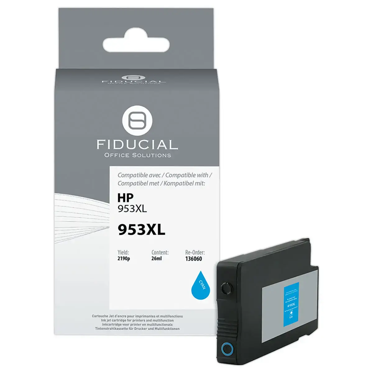 Cartridge Hp953XL Cyaan Compatibel FIDUCIAL