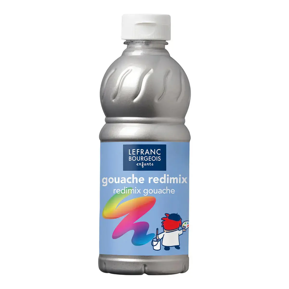 Acryl gouache - LEFRANC BOURGEOIS - zilver - fles van 500 ml 