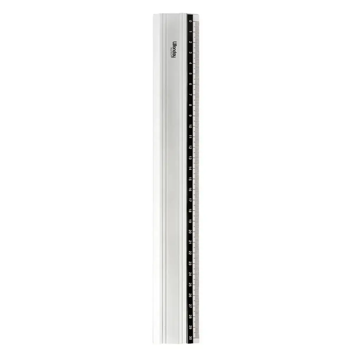Wonday platte liniaal 30 cm - aluminium 