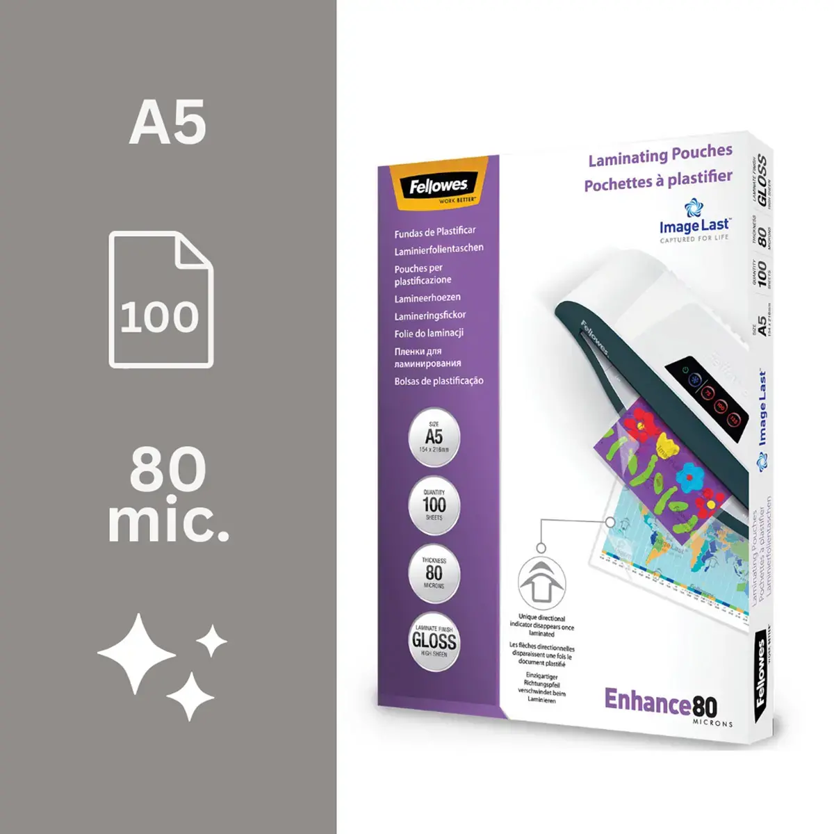 100 Plastificeerhoezen - A5 - FELLOWES