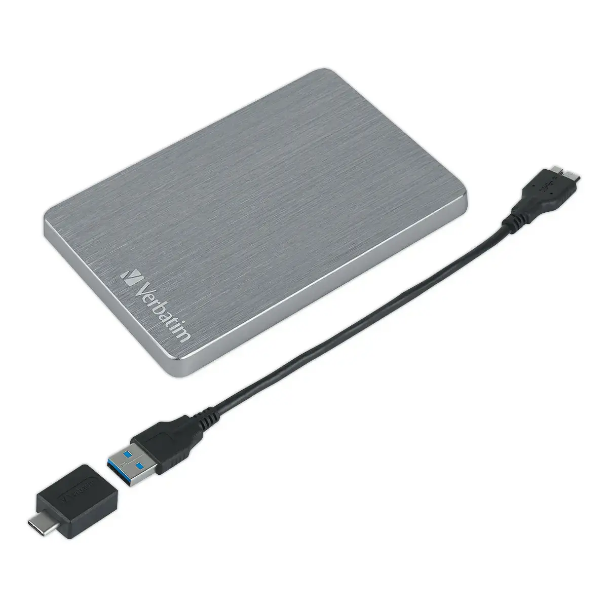 Externe harde schijf Store'N'GO alu slim 2,5" 1TB USB 3.2 Zilver