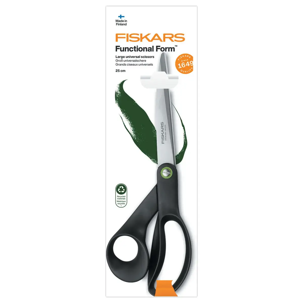 FISKARS rechtsom scharen 24 cm gerecycled / recycleerbaar 100%