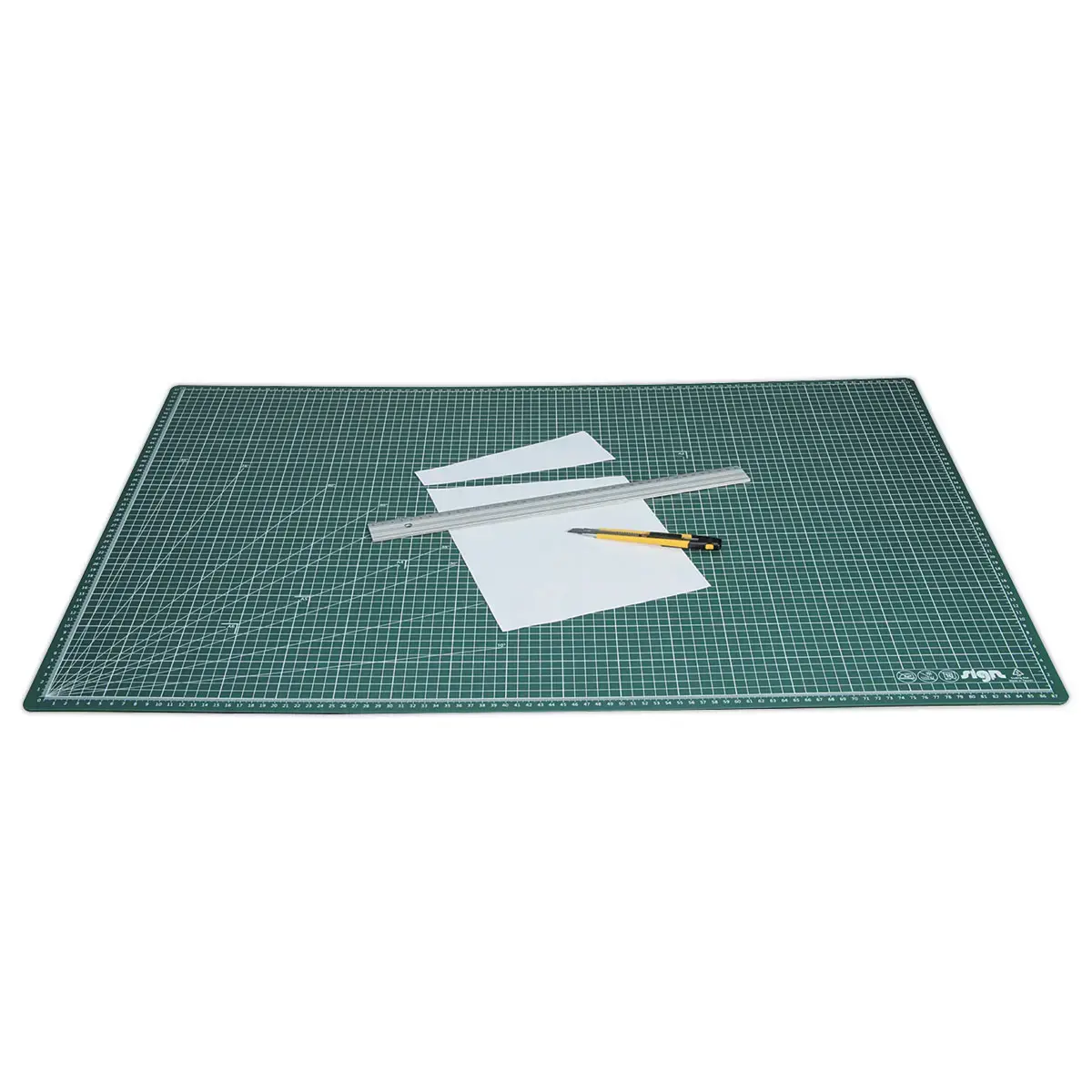 Snijplank 90 x 60 cm met een geruit oppervlak van 5x5 cm - A1 "zonder DEHP"