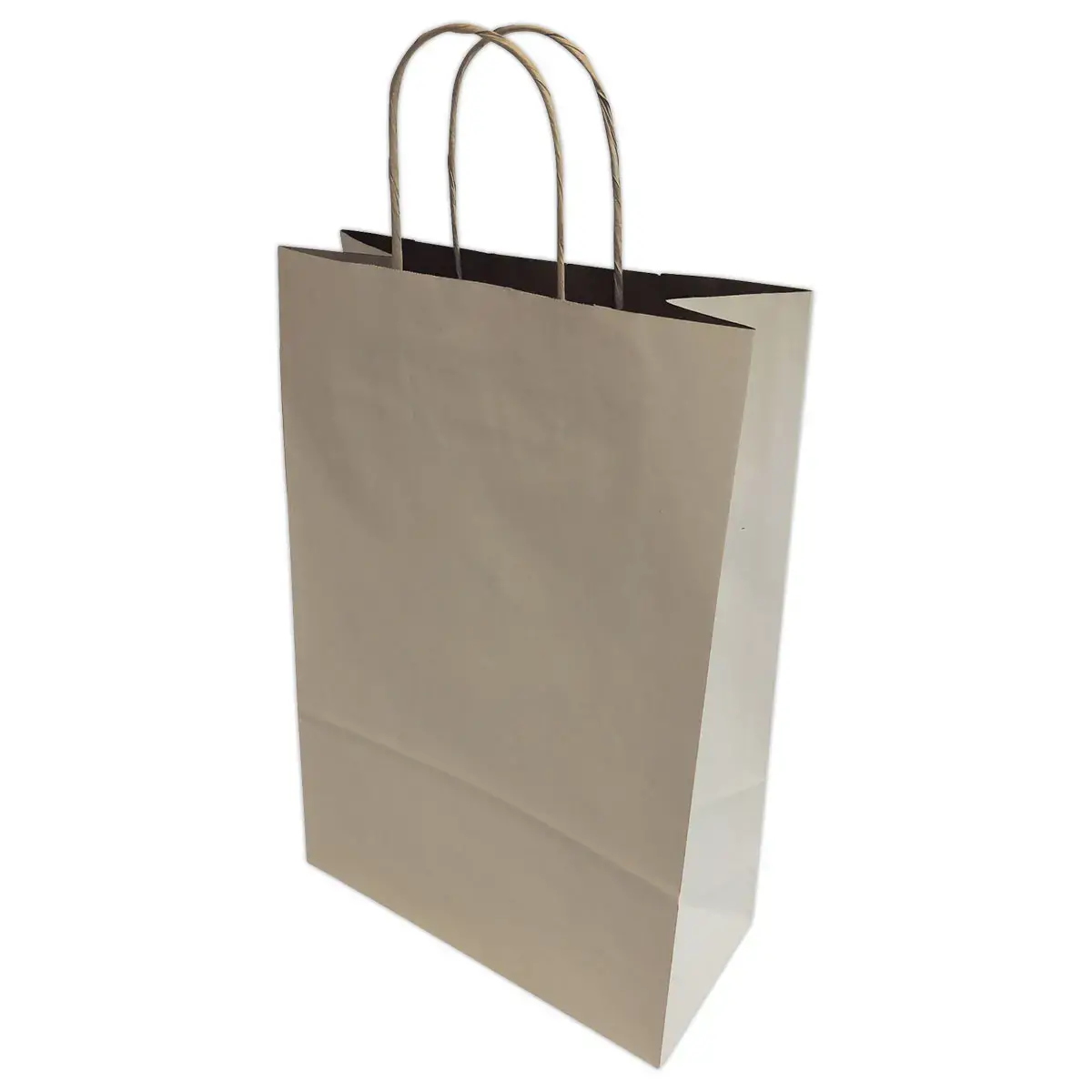 200 Tas met gedraaide handvatten, middelgroot formaat: 22 x 33 x 10 cm - Wit