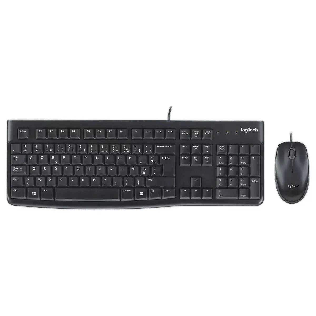 Logitech MK120 AZERTY bedrade toetsenbord + muis set