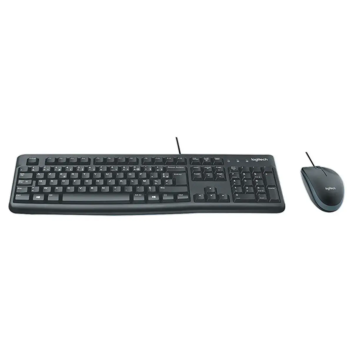 Logitech MK120 AZERTY bedrade toetsenbord + muis set
