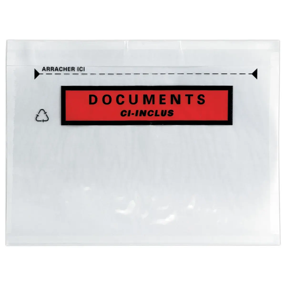 250 Zelfklevende hoesjes 'DOCUMENTEN HIERIN' formaat C6 162x120 mm