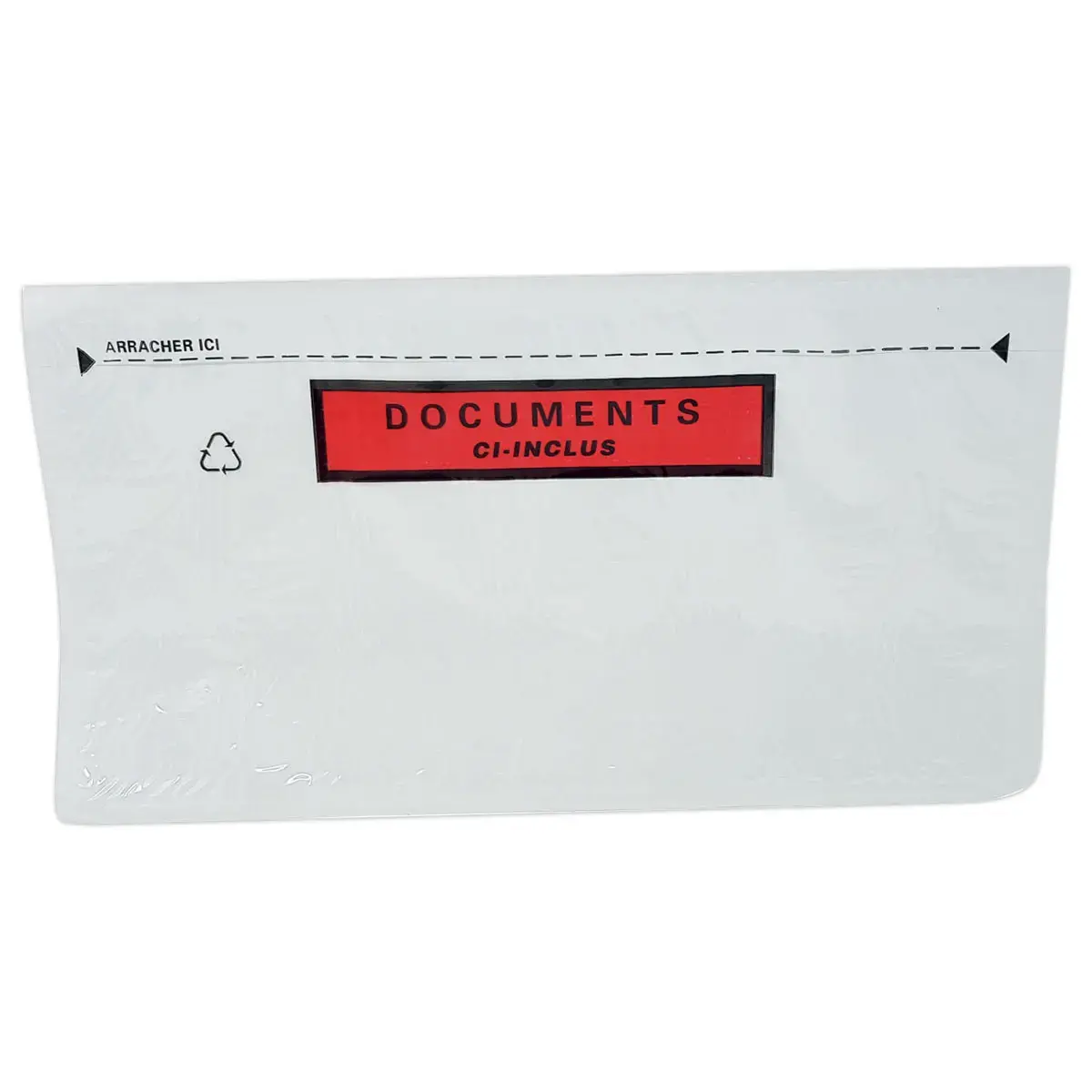 250 Plakhoezen 'DOCUMENTEN HIERBIJ INBEGREPEN' formaat DL 228x120 mm
