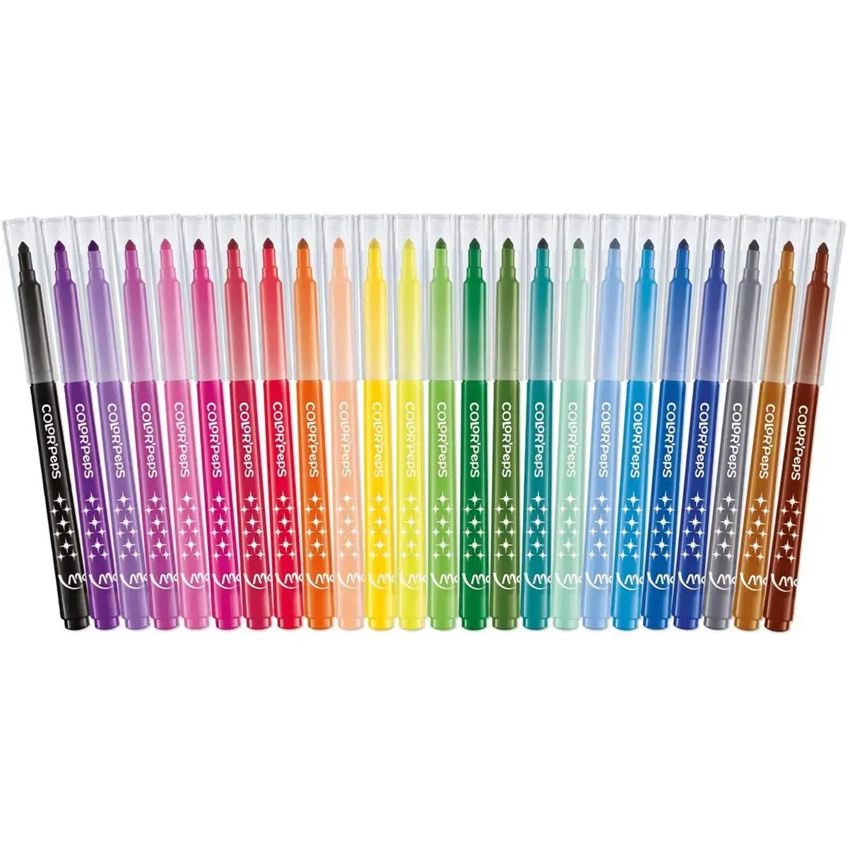 MAPED COLORPEPS kleurstiften met gemiddelde punt - uitwasbare inkt - assorti kleuren - set van 24