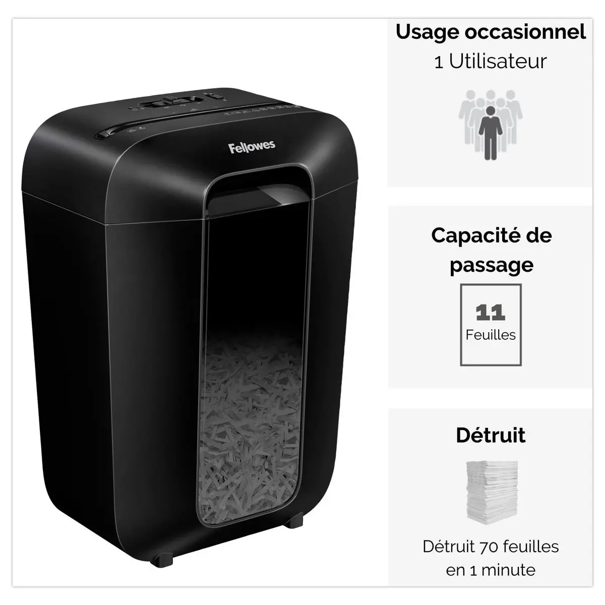 Papiervernietiger Powershred FELLOWES LX70 - cross cut 11 vellen 