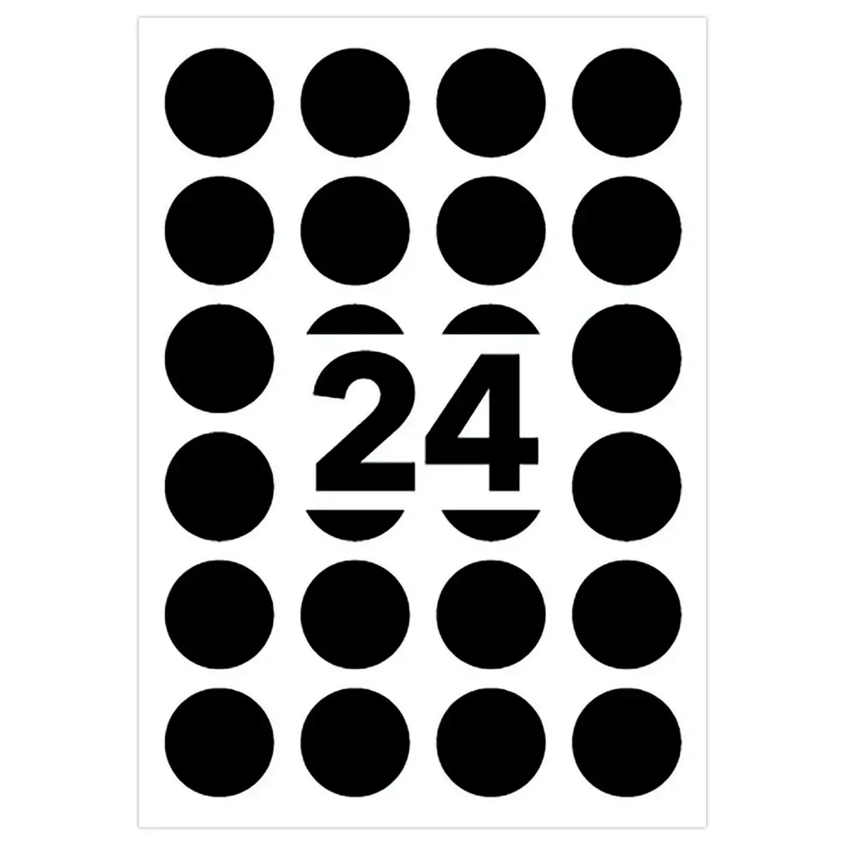 Zakje van 168 zwarte zelfklevende tabletten diameter 15 mm