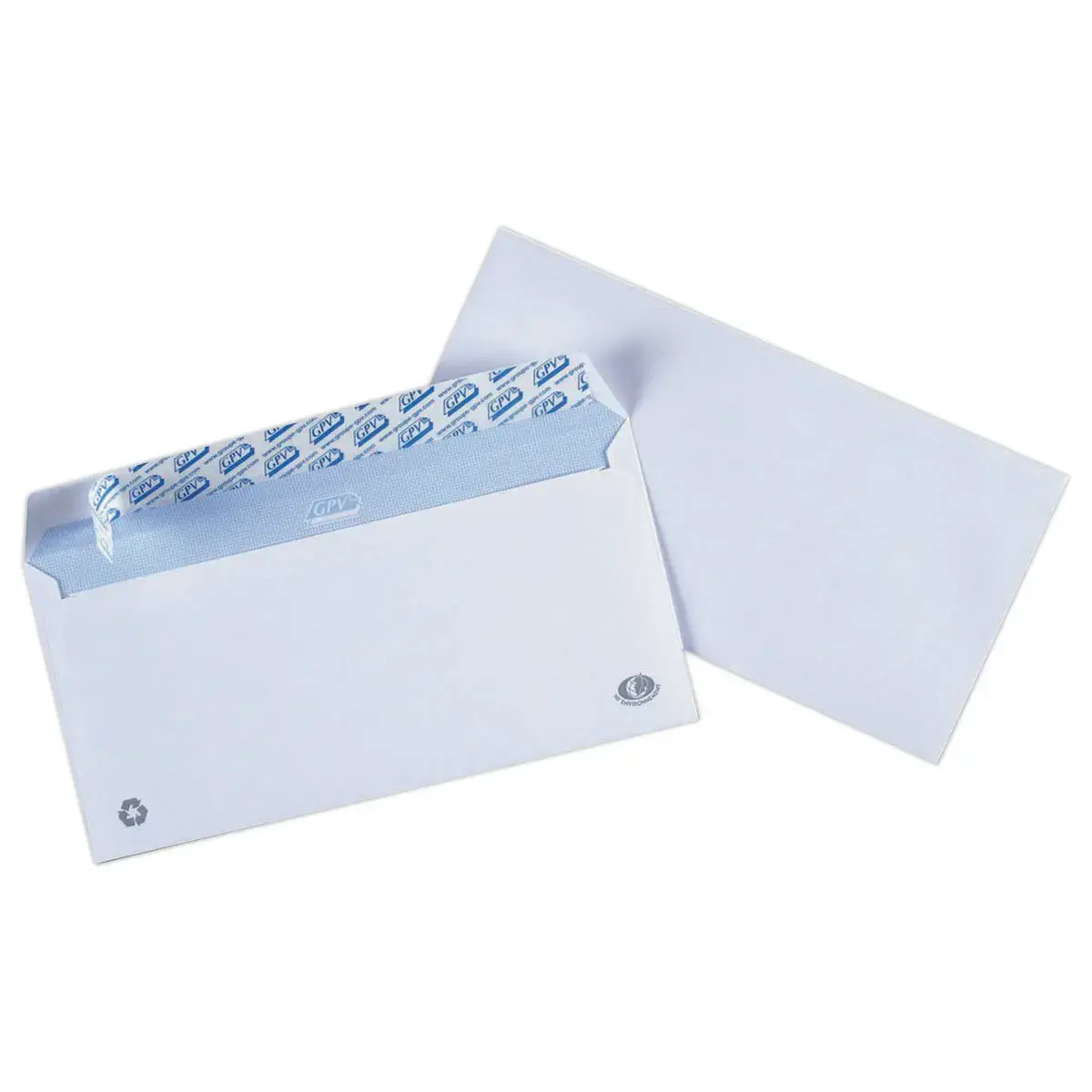 200  Extra witte enveloppen DL 110x220 100 g met beschermband 