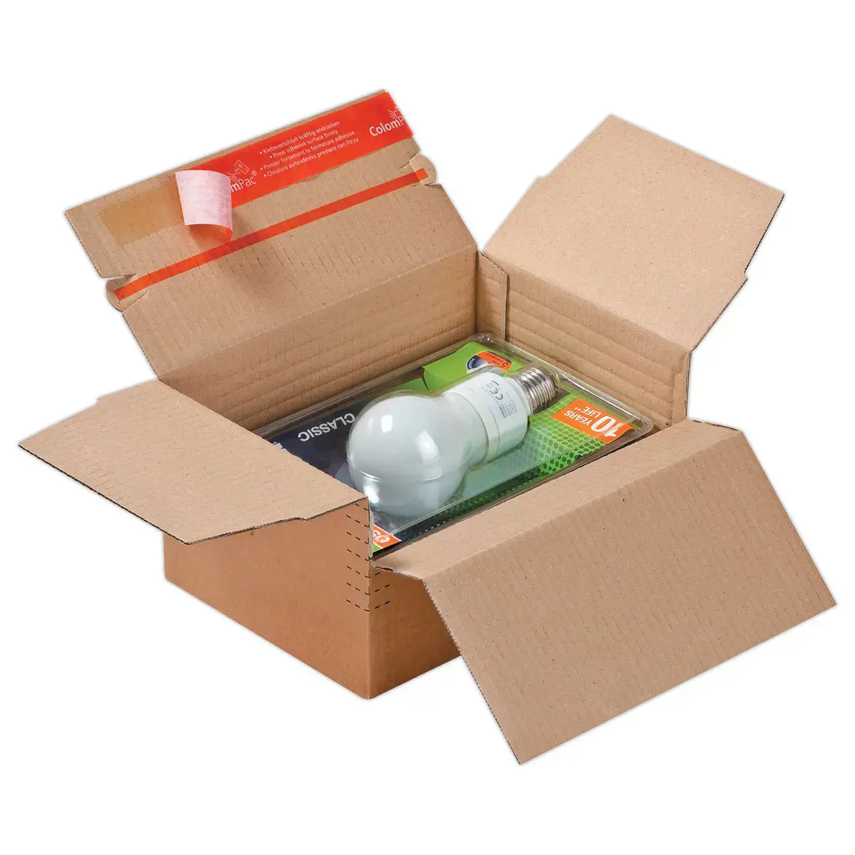 10  Kartons met variabele hoogtes L22,9 x l16,4 x H5 tot 11,5 cm 
