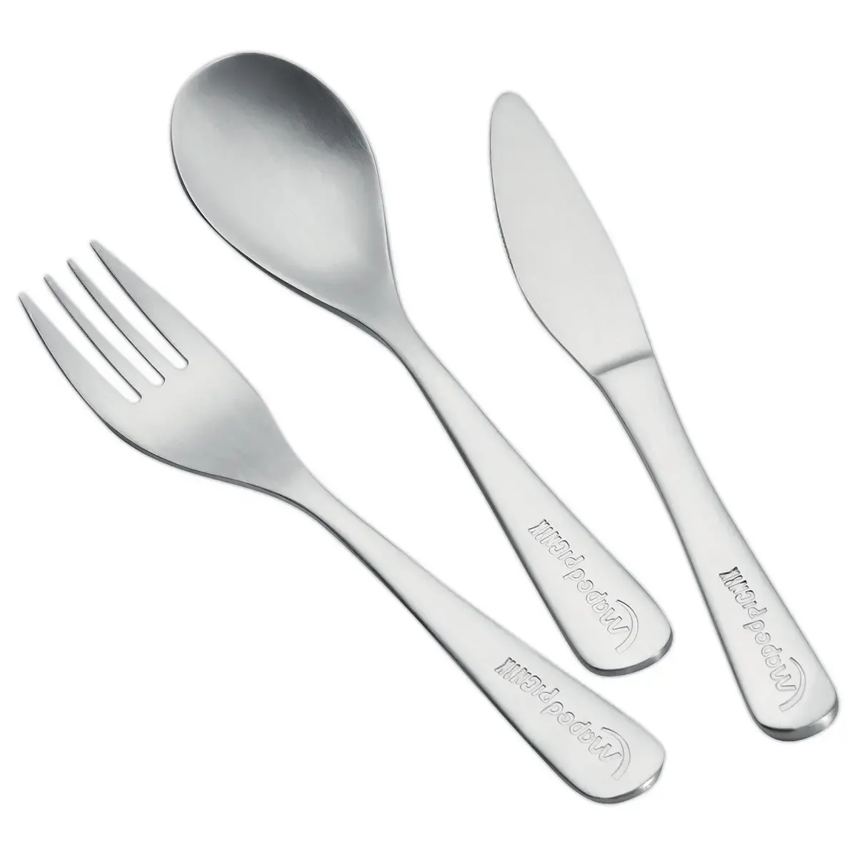 Plastic doos met bestek - Grijs deksel