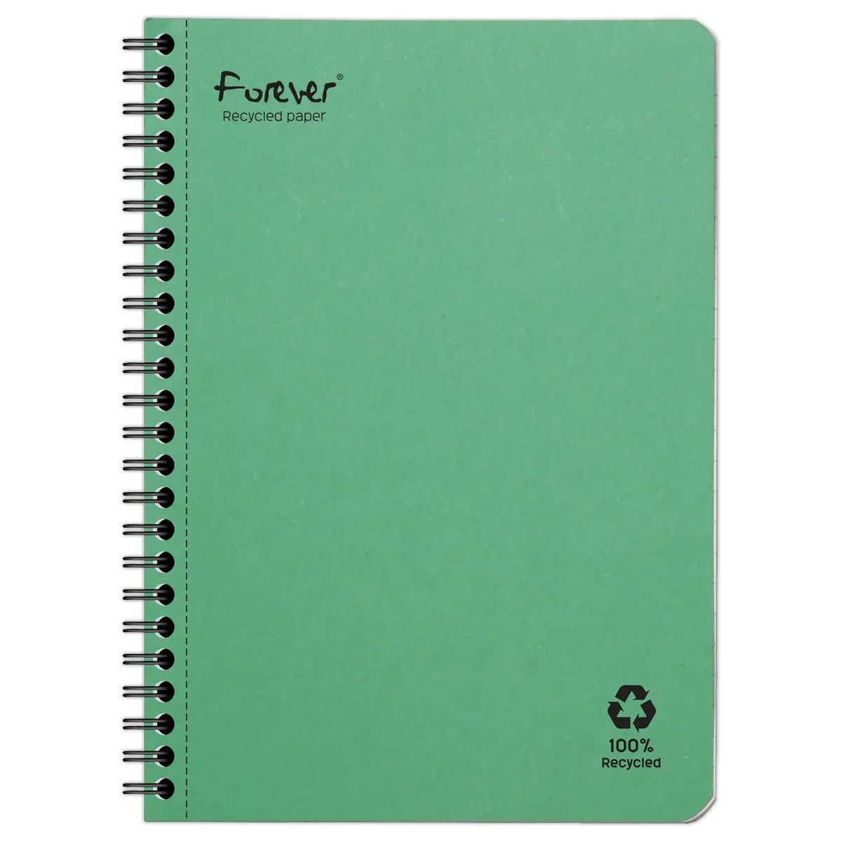 Gerecycled spiraalnotitieboek A5 pagina's 5x5. 