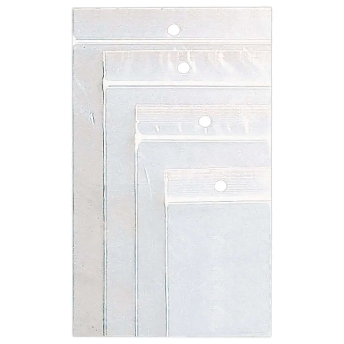 1000 Neutrale zakken met ritssluiting 150 x 180 mm. Doorzichtig.