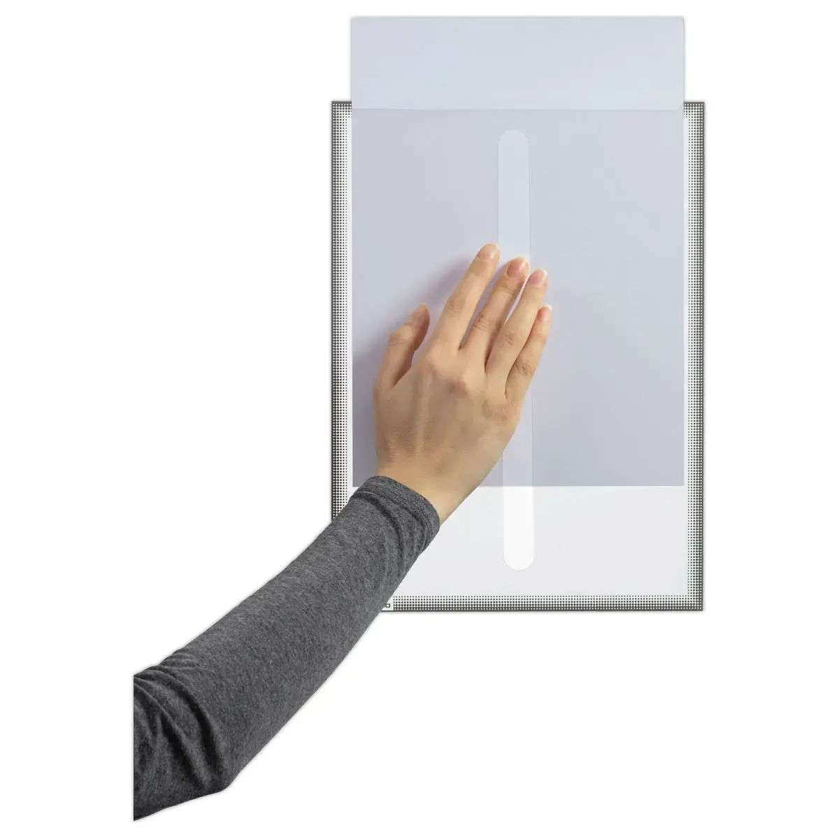 5 Vitrostatique A4 displayhoezen. Grijs.