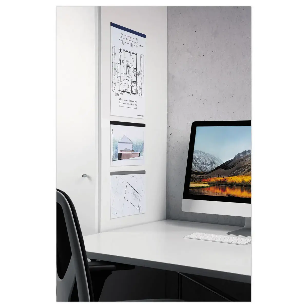 5  Magnetische staven met zelfklevende bevestiging - Lengte 29,7 cm - Zilver - DURABLE 