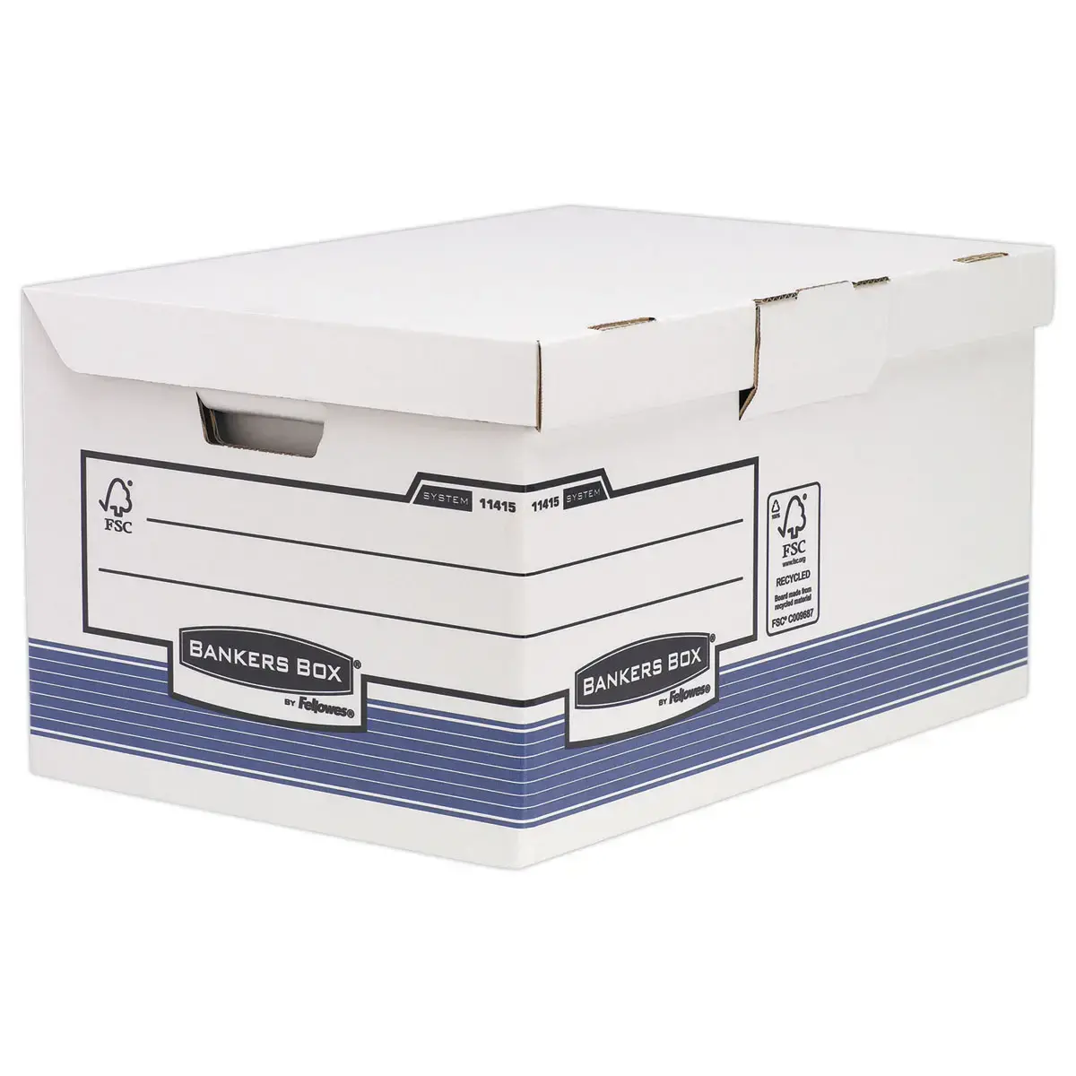 10 Containers voor archiefdozen BANKER'S BOX automatische montage - Blauw