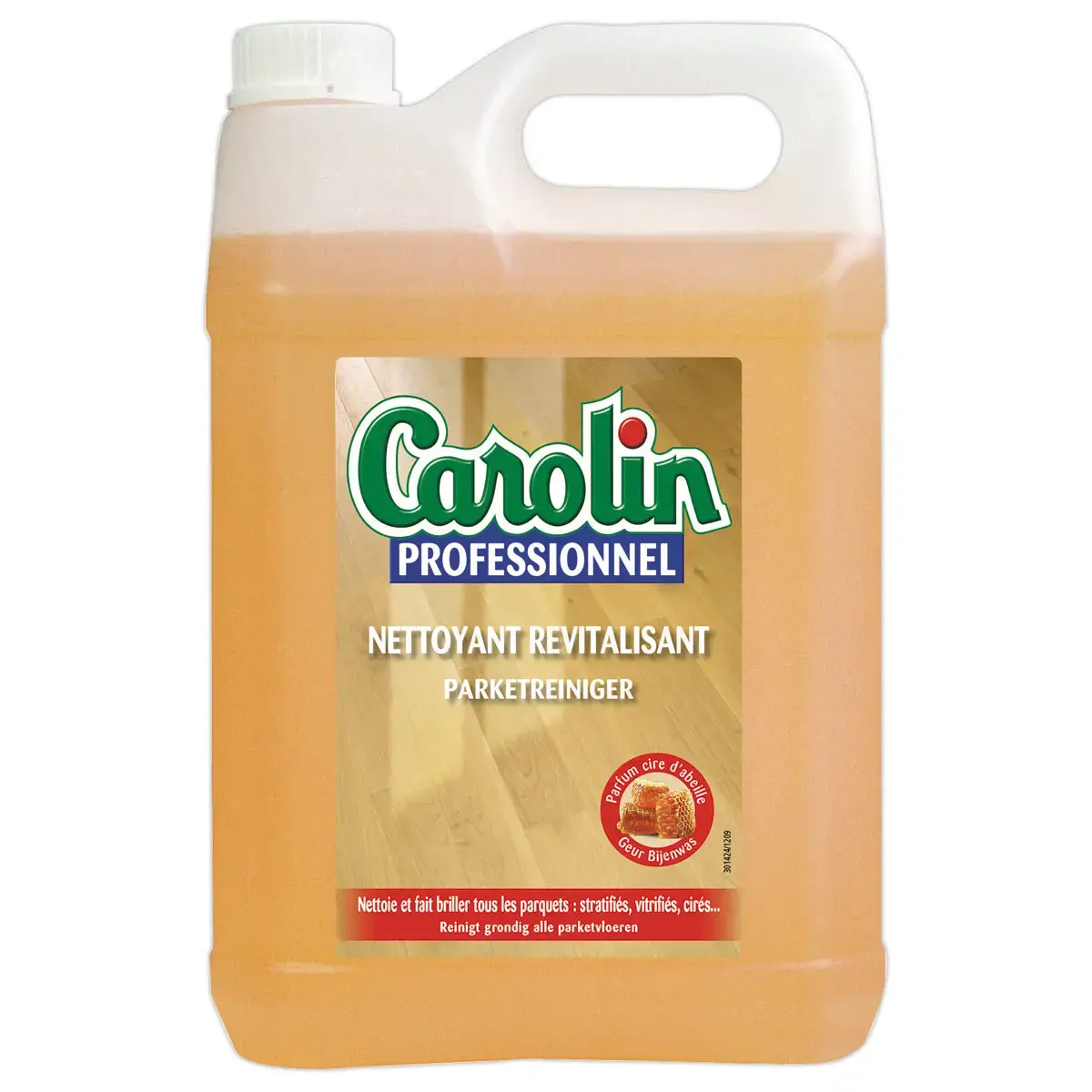 Revitaliserende reiniger voor parket met bijenwas, kan van 5L