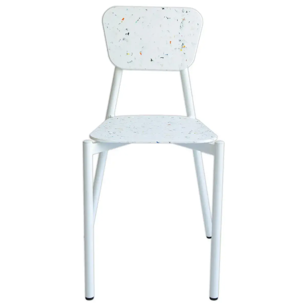 Gerecycleerde MAHAUT 4-poots stoel met FLOREAL decor gemonteerd 