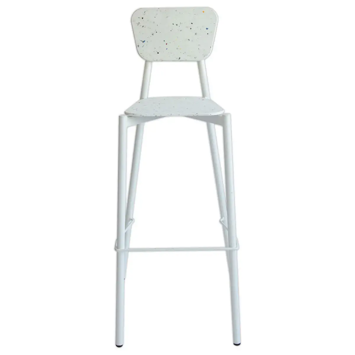 Hoge tabouret MAHAUT decor FLOREAL gemonteerd