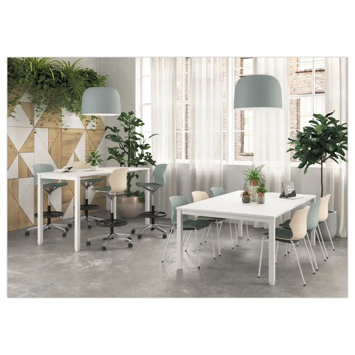 Rechthoekige modulaire tafel 200 x 120 acacia/alu