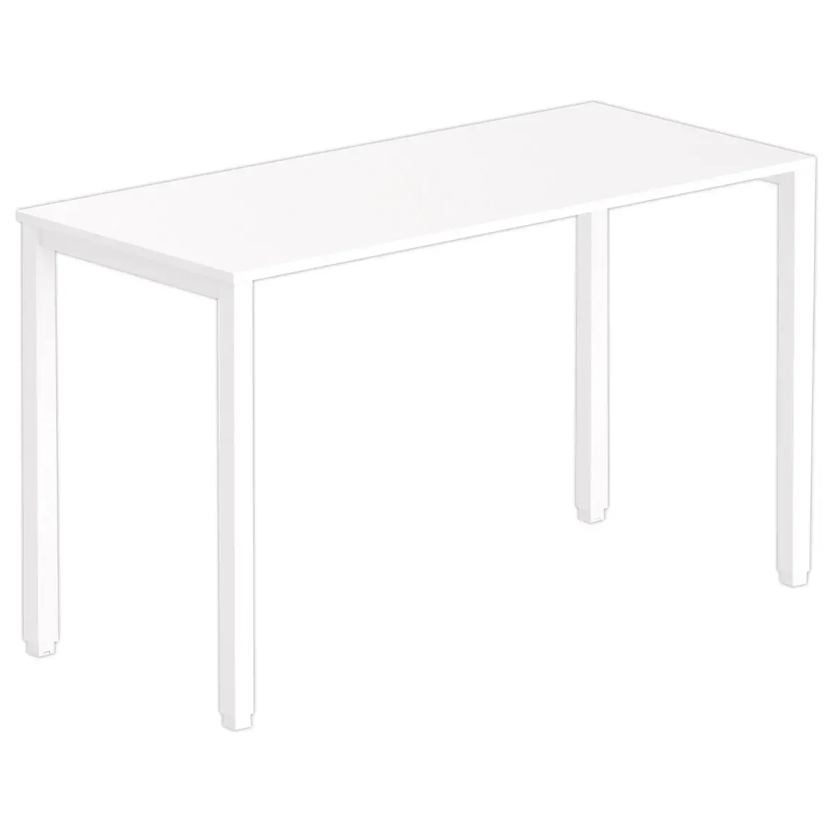 Rechthoekige hoge tafel 180 x 80 wit/wit 