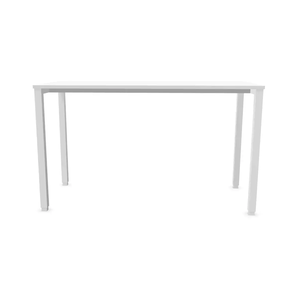 Rechthoekige hoge tafel 180 x 80 wit/wit 