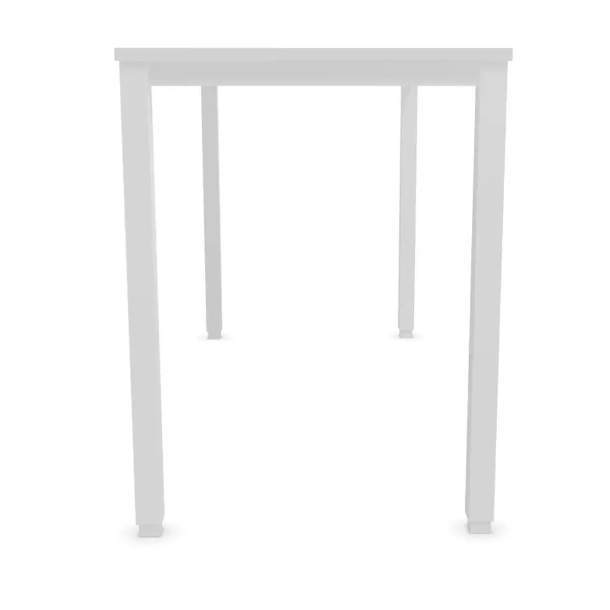 Rechthoekige hoge tafel 180 x 80 wit/wit 