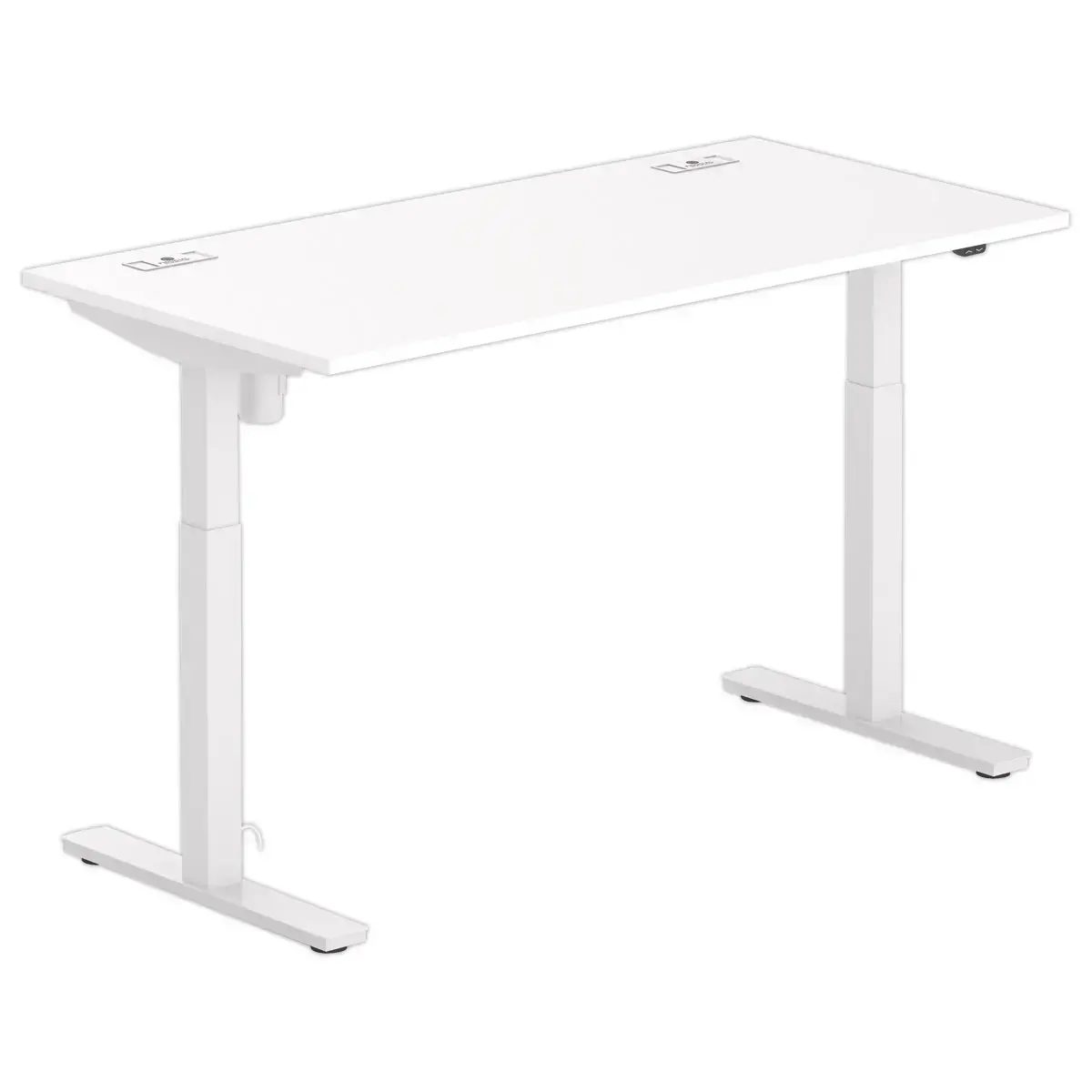 Bureau BERNE elektrisch 160 x 80 wit/wit eenvoudige behuizing 