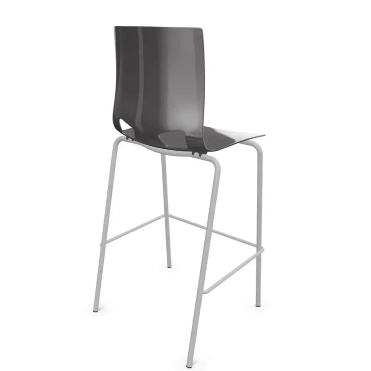 Hoge kruk FONDO HOCKER polypropyleen grijs