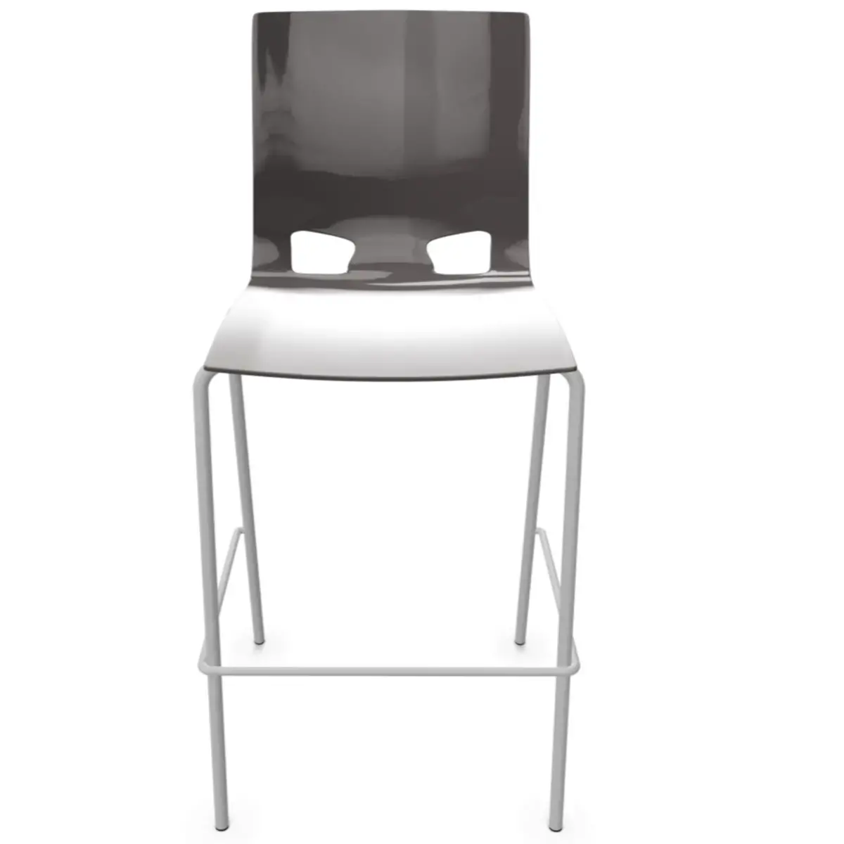Hoge kruk FONDO HOCKER polypropyleen grijs