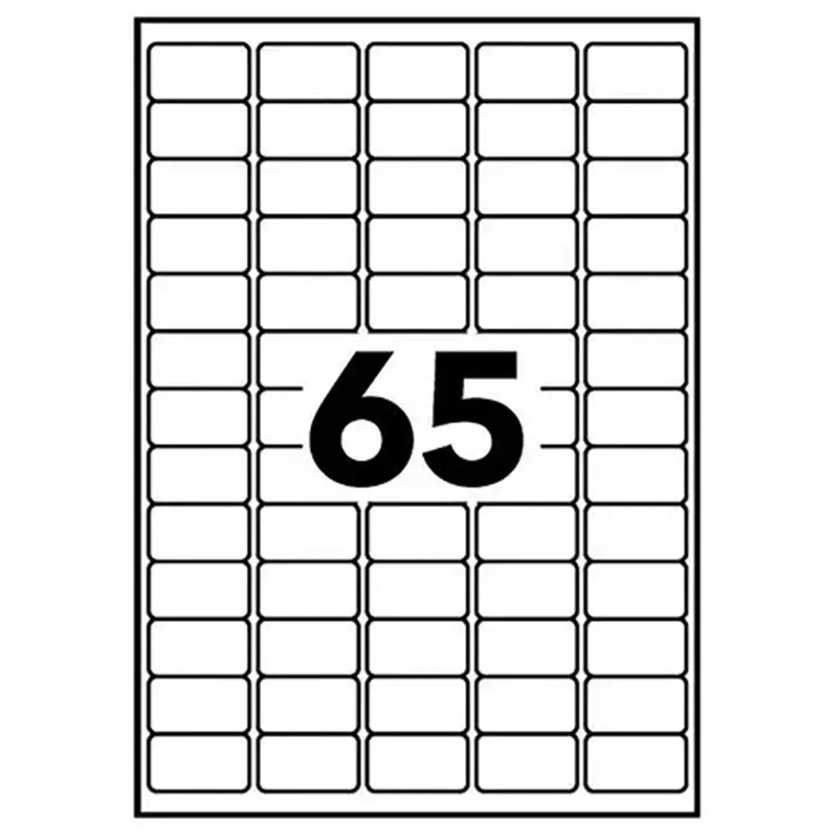 25 Laserlabelen 38,1x21,2 mm, oftewel 1625 labels/doos